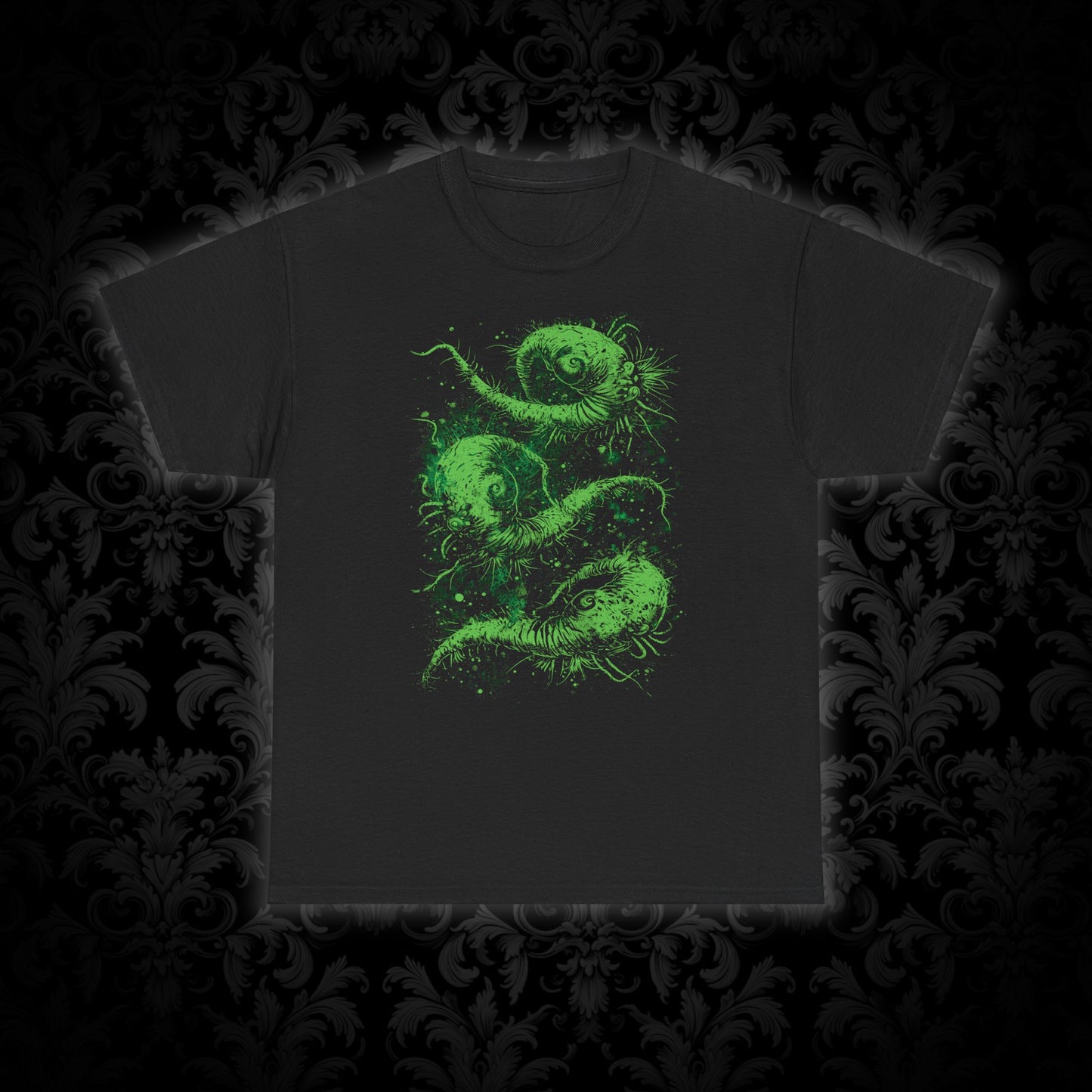 Unisex T-shirt Cosmic Worms in Green