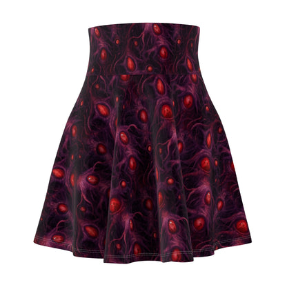 Women's Skater Skirt Cosmic Horror Eyes - Frogos Design