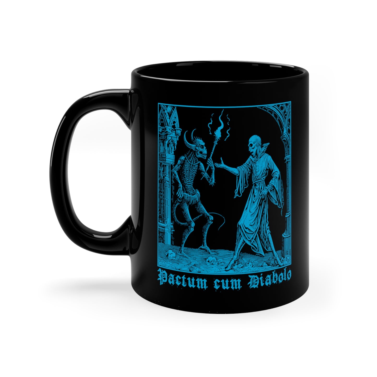 Mug Pactum cum Diabolo in Blue - Frogos Design