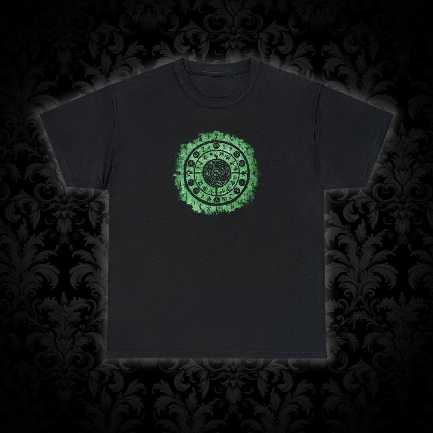 Unisex T-shirt Witchcraft Seal in Green - Frogos Design