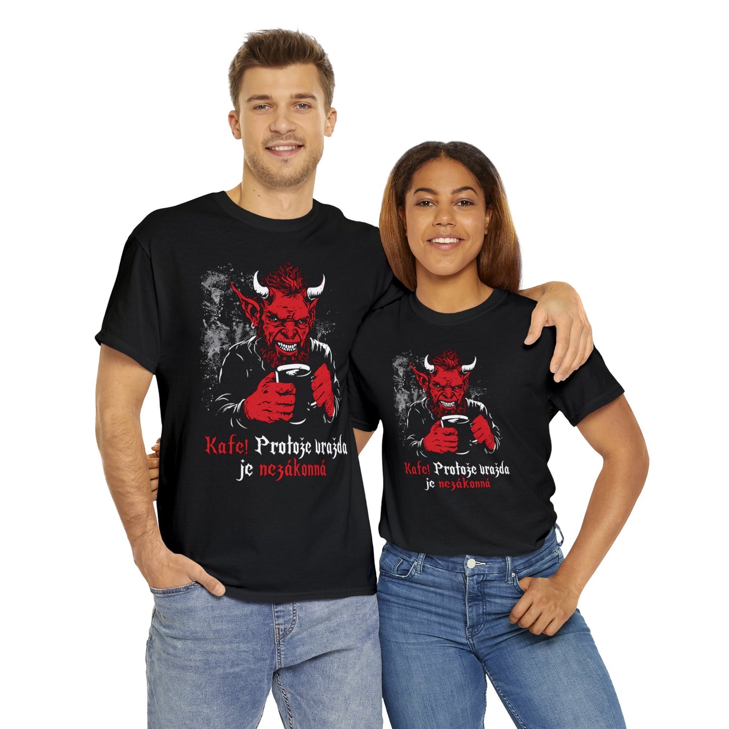 Unisex T-shirt Coffee Devil in Red CZ Edition