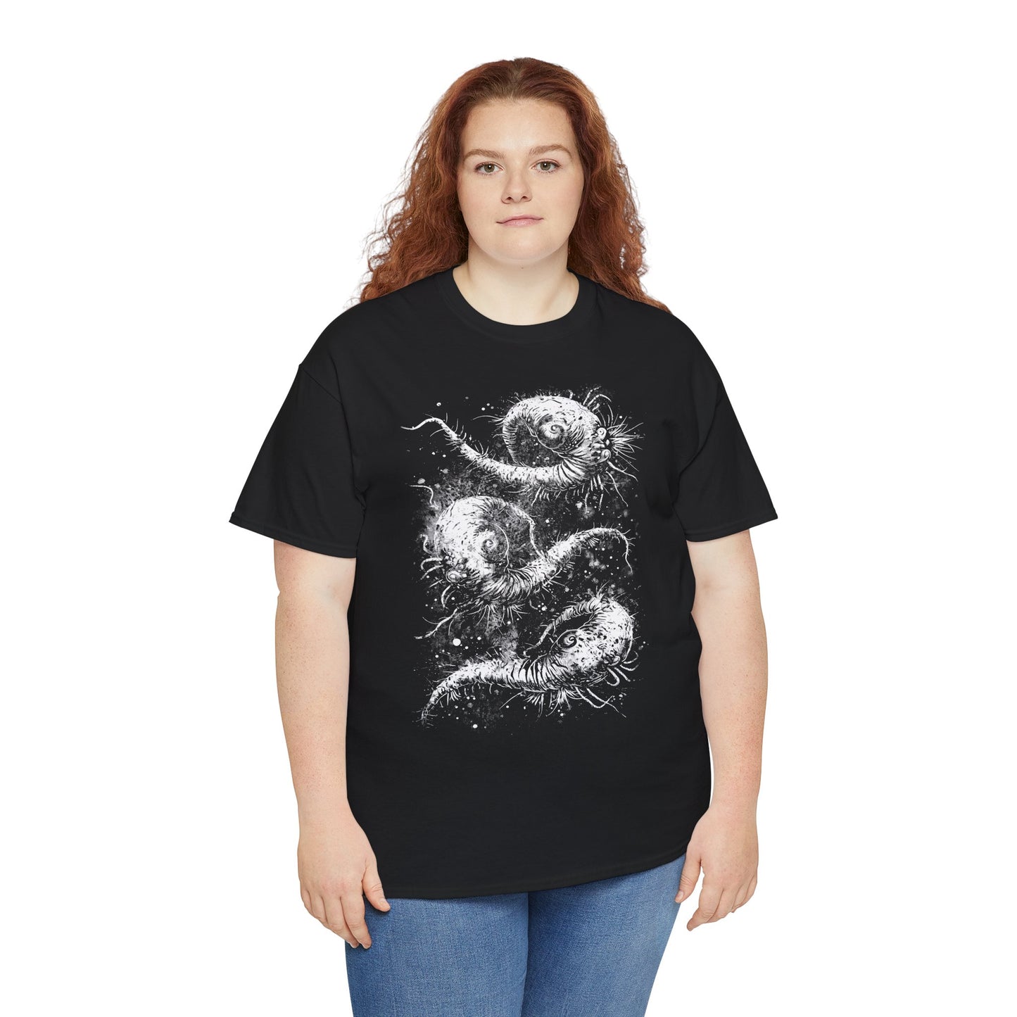 Unisex T-shirt Cosmic Worms in White