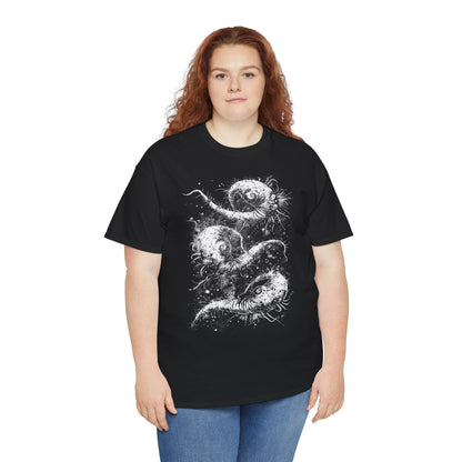 Unisex T-shirt Cosmic Worms in White