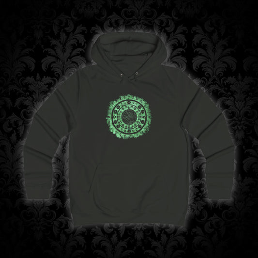 Girlie Hoodie Witchcraft seal in Green - Frogos Design