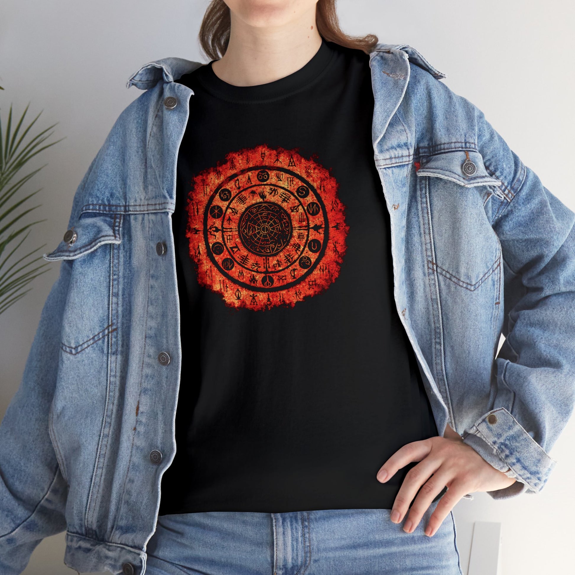 Unisex T-shirt Witchcraft Seal in Orange - Frogos Design