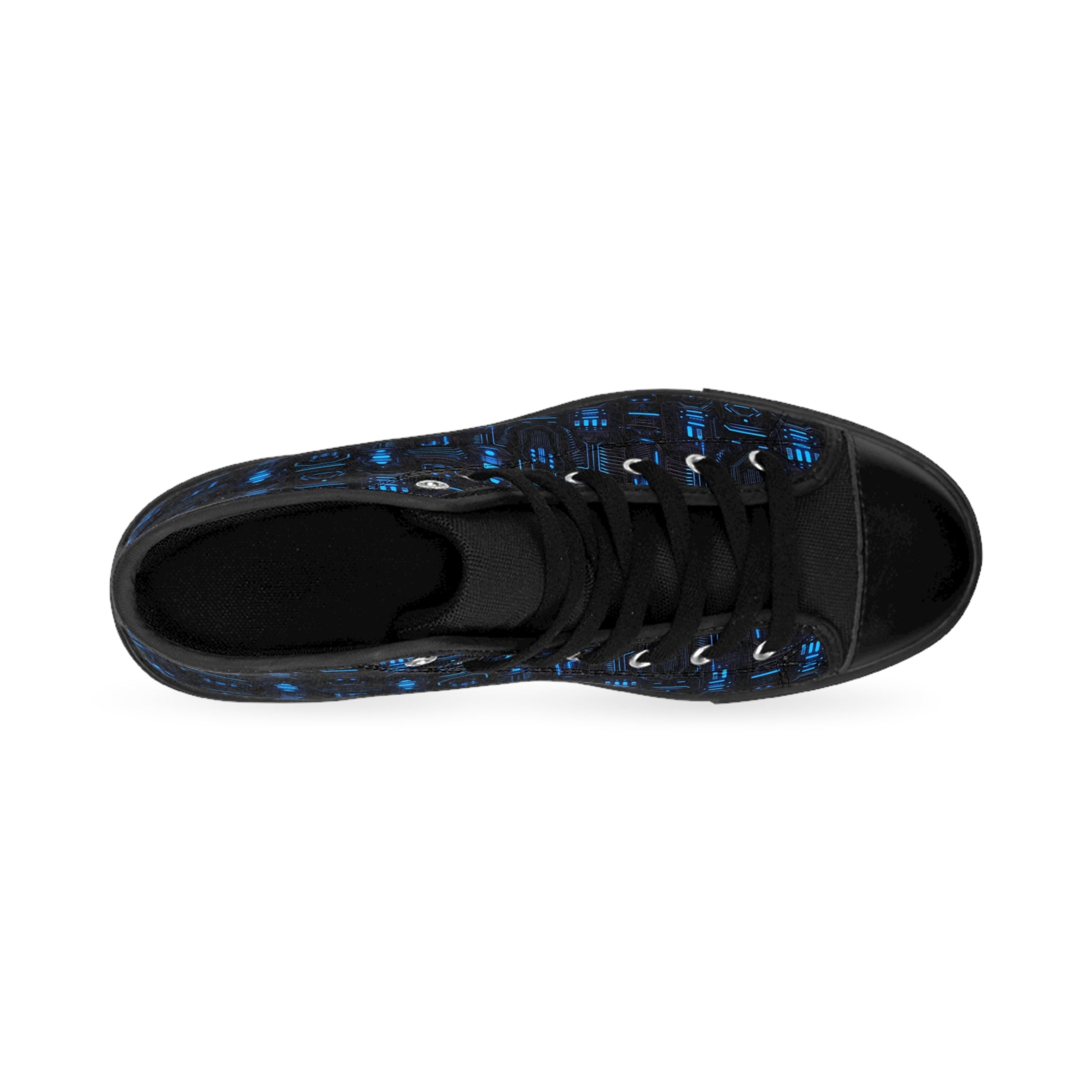 Classic Sneakers Dark Alien Structures in Blue - Frogos Design