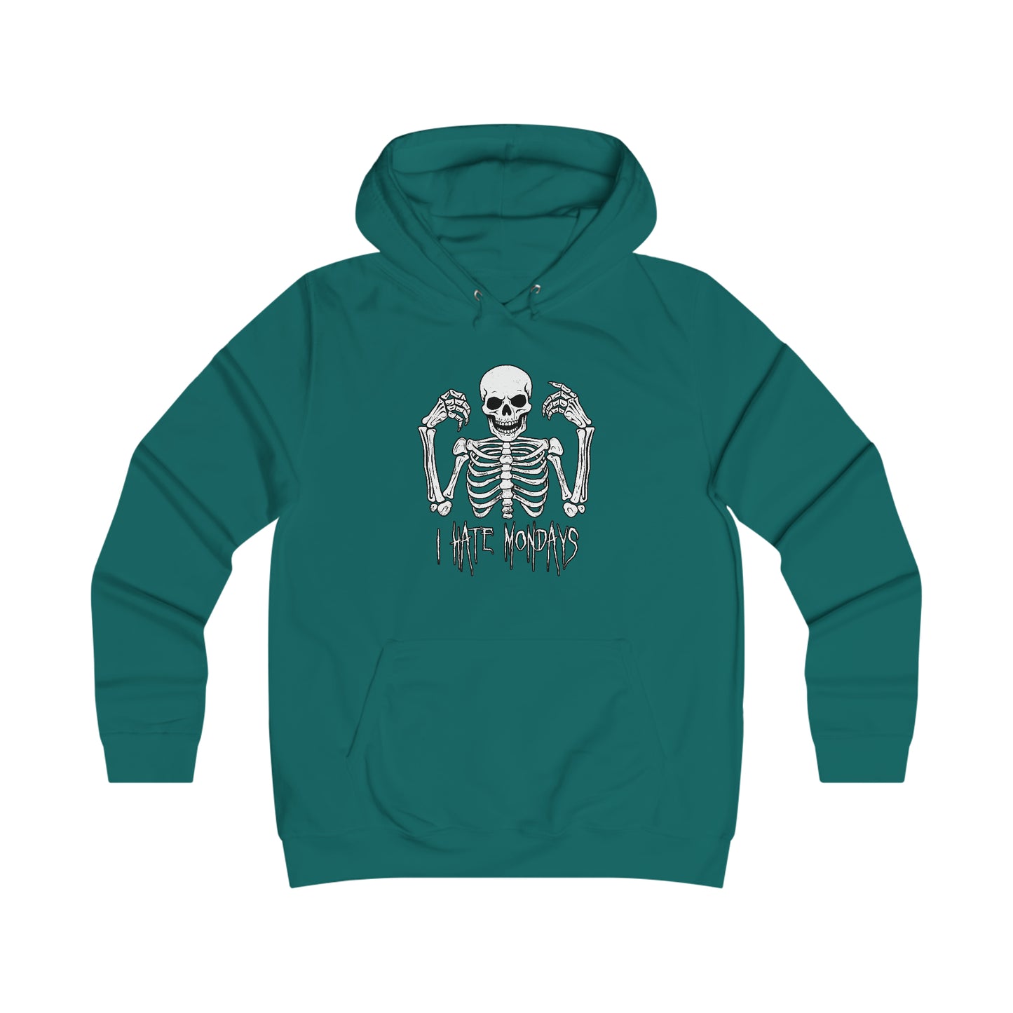 Girlie Hoodie Skelly hates Mondays - Frogos Design