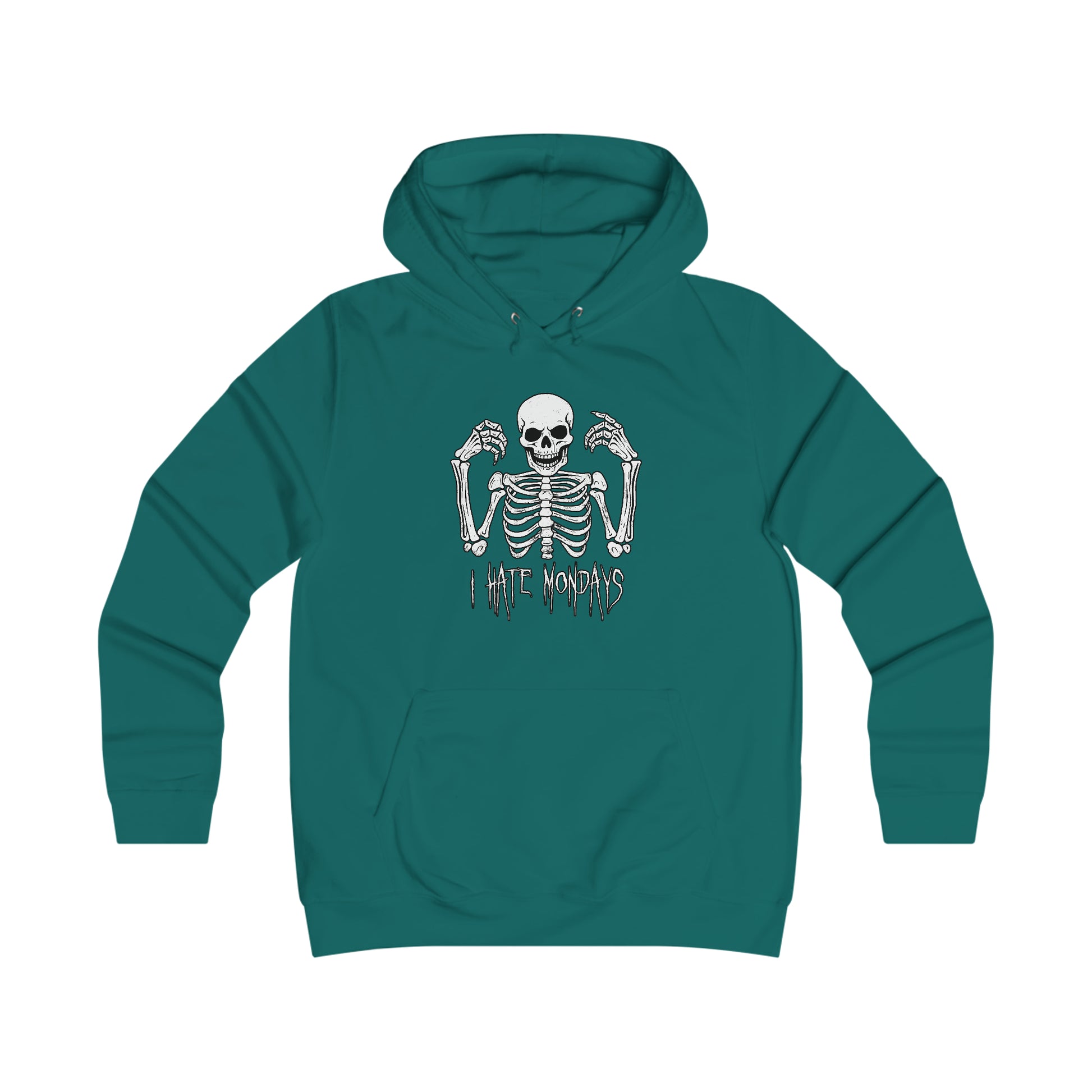 Girlie Hoodie Skelly hates Mondays - Frogos Design