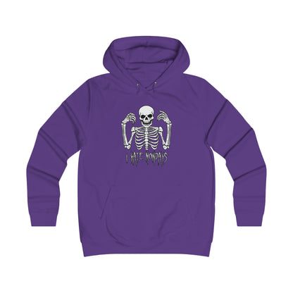 Girlie Hoodie Skelly hates Mondays - Frogos Design