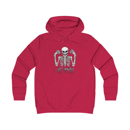 Girlie Hoodie Skelly hates Mondays - Frogos Design