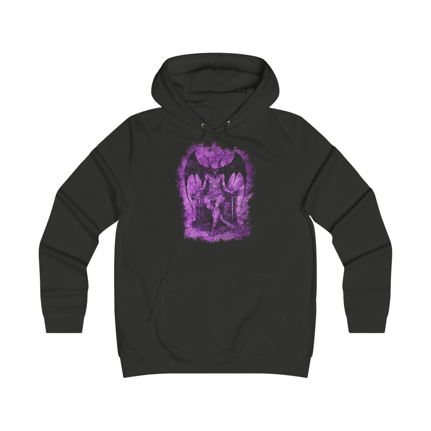 Girlie Hoodie Devil on his Throne in Purple