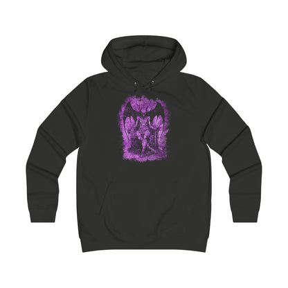 Girlie Hoodie Devil on his Throne in Purple