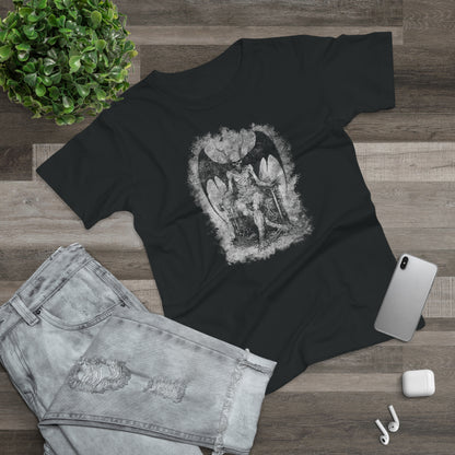 Women's T-shirt Devil on his Throne in Grey