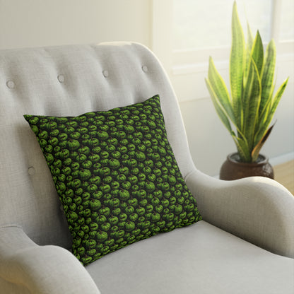 Cushions Spooky Green Halloween Blind Pumpkins - Frogos Design