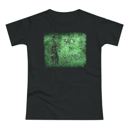 Women's T-shirt Back in Business in Green