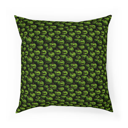 Cushions Spooky Green Halloween Blind Pumpkins - Frogos Design