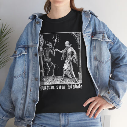 Unisex T-shirt Pactum cum Diabolo in White