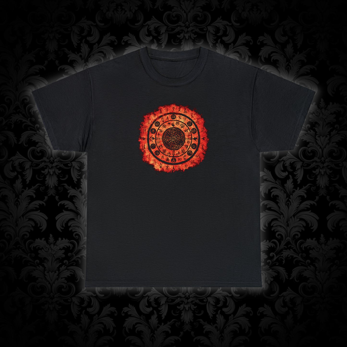 Unisex T-shirt Witchcraft Seal in Orange - Frogos Design