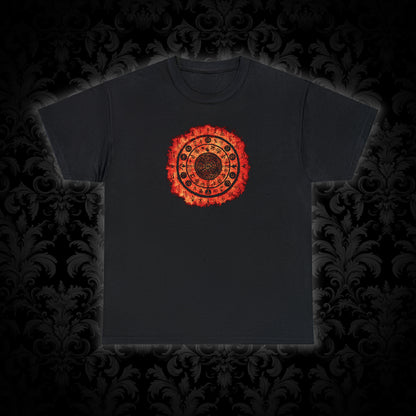 Unisex T-shirt Witchcraft Seal in Orange - Frogos Design