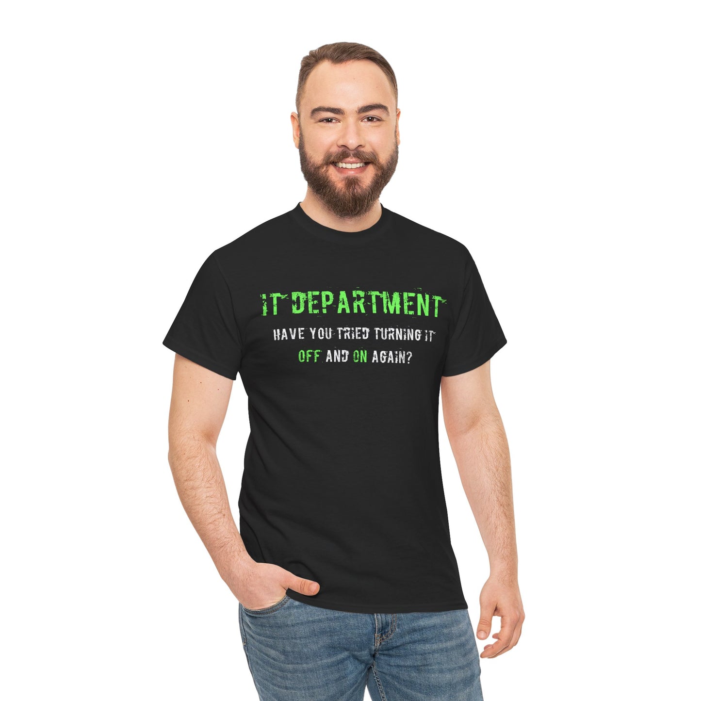 Unisex IT T-shirt for IT support in Green