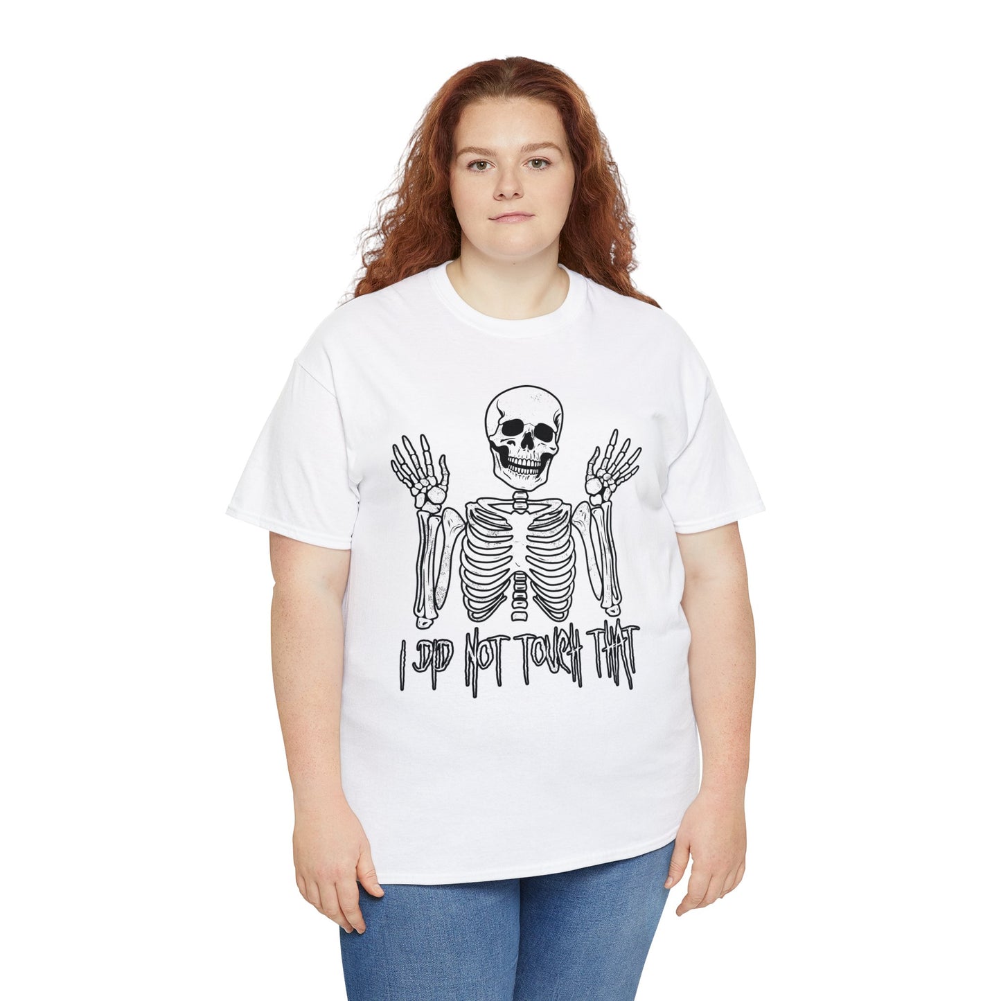 Unisex T-shirt Skelly did not touch that - Frogos Design