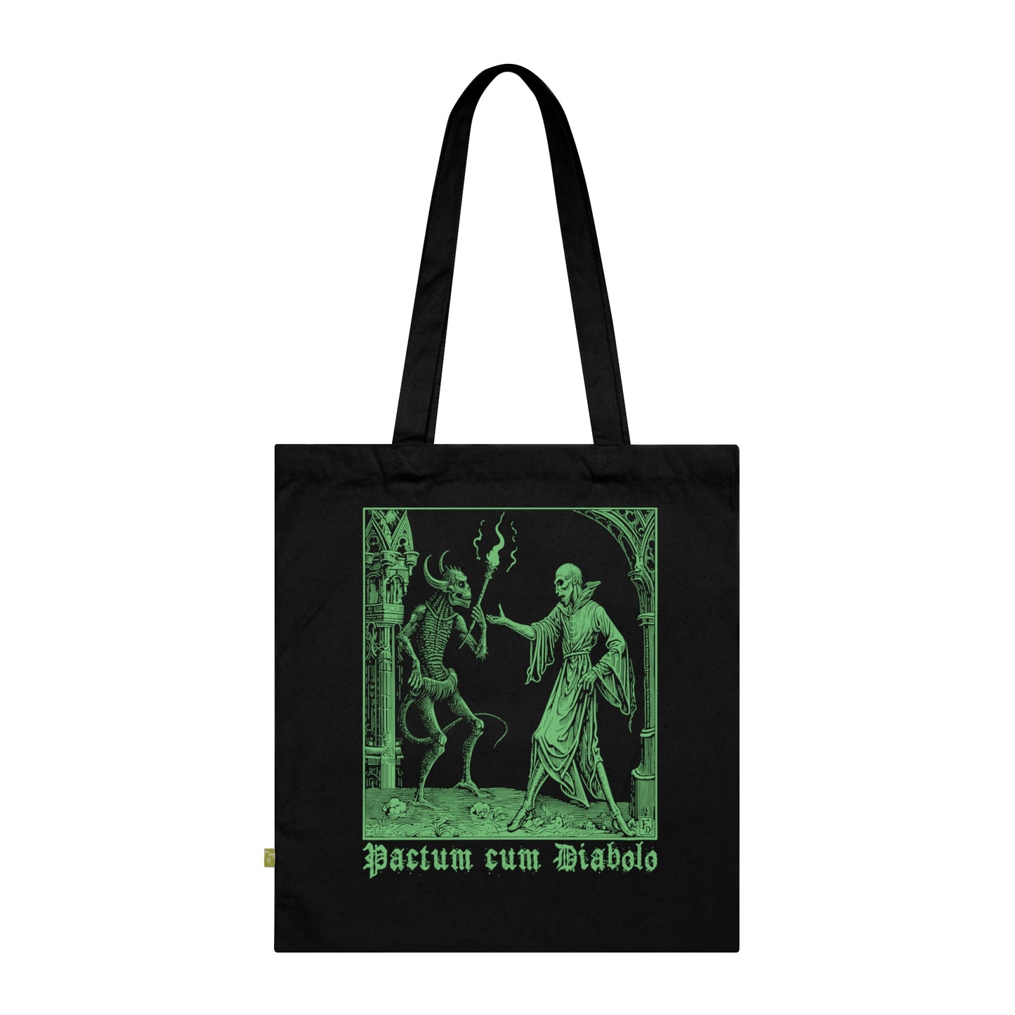 Tote Bag Pactum cum Diabolo in Green - Frogos Design