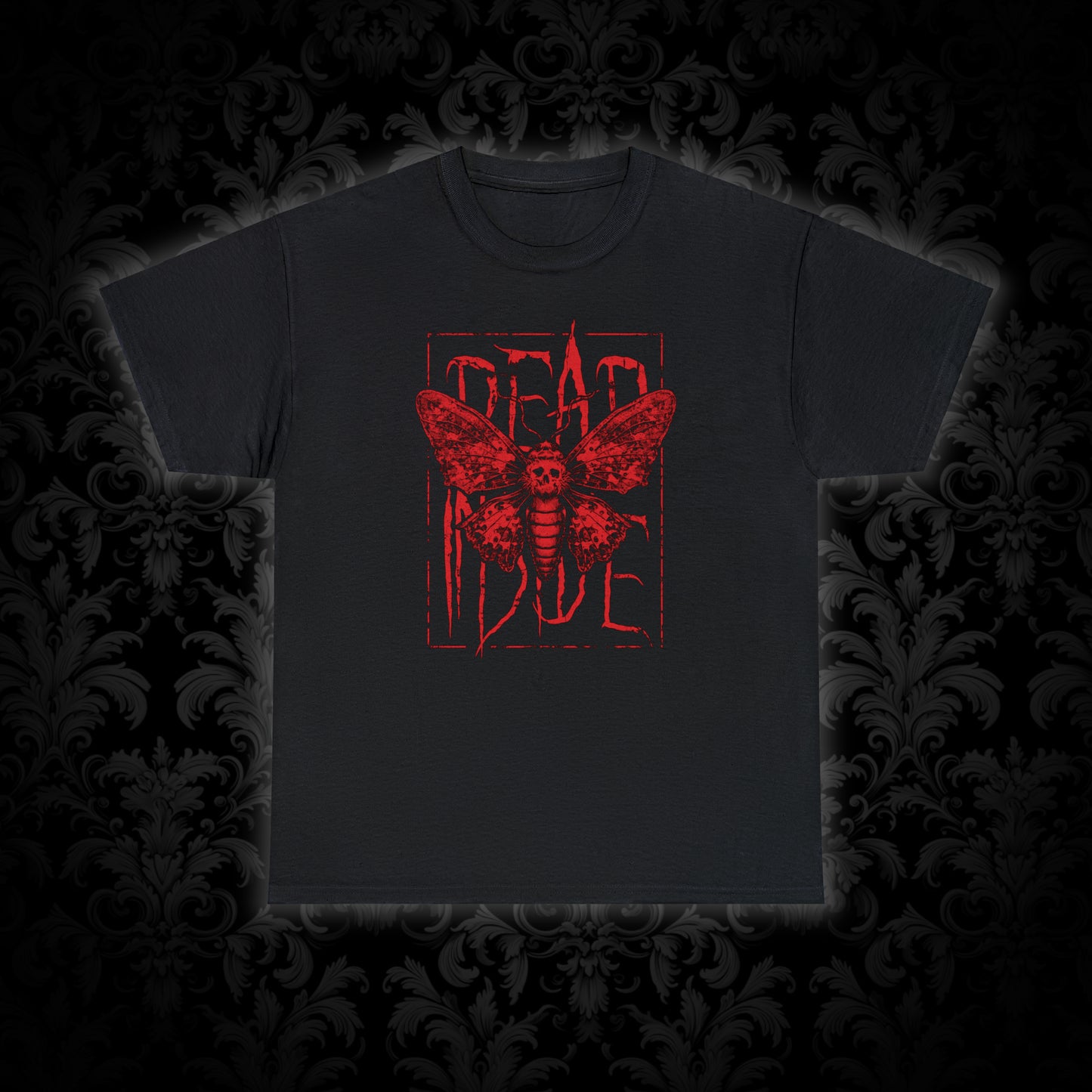 Unisex T-shirt Dead Inside in Red - Frogos Design