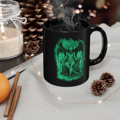 Mug Devil on his Throne in Hell in Green - Frogos Design