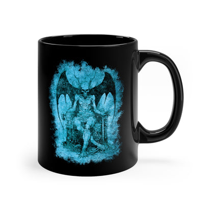 Mug Devil on his Throne in Hell in Blue - Frogos Design