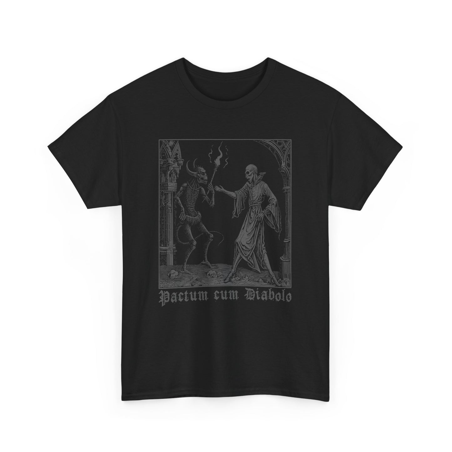 Unisex T-shirt Pactum cum Diabolo in Grey