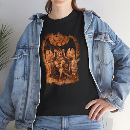 Unisex T-shirt Devil on his Throne in Beige