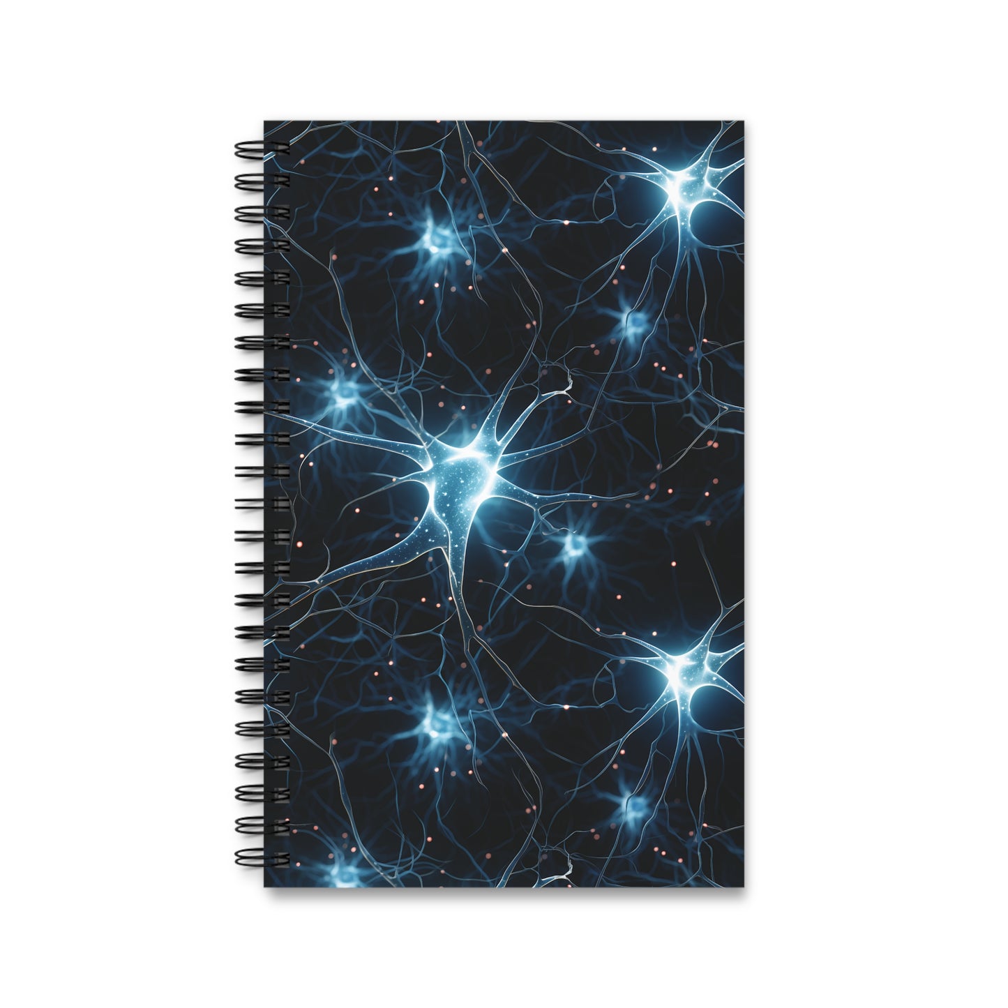 Spiral Notebook Blue Neurons - Frogos Design