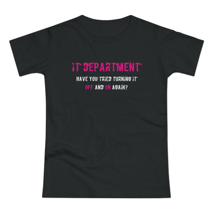 Women's T-shirt IT Support in Pink