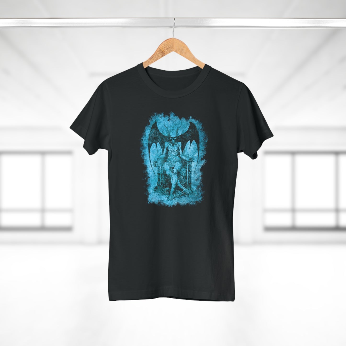 Women's T-shirt Devil on his Throne in Blue