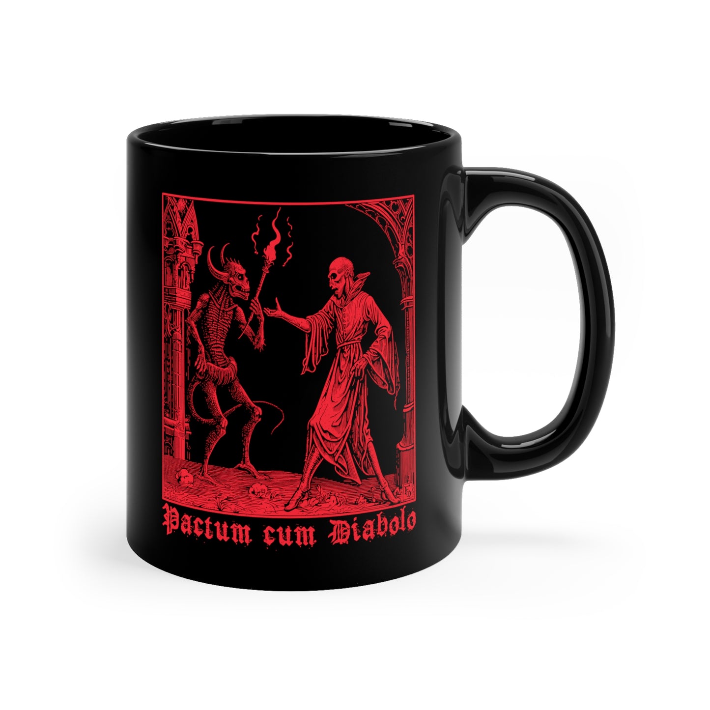 Mug Pactum cum Diabolo in Red - Frogos Design