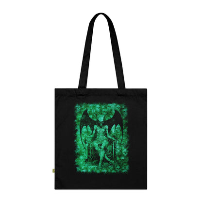 Tote Bag Devil on his Throne in Green - Frogos Design