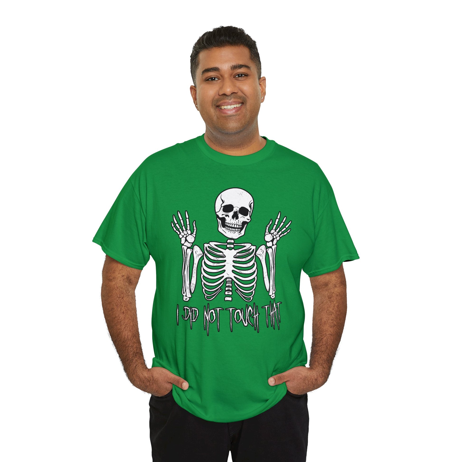 Unisex T-shirt Skelly did not touch that - Frogos Design