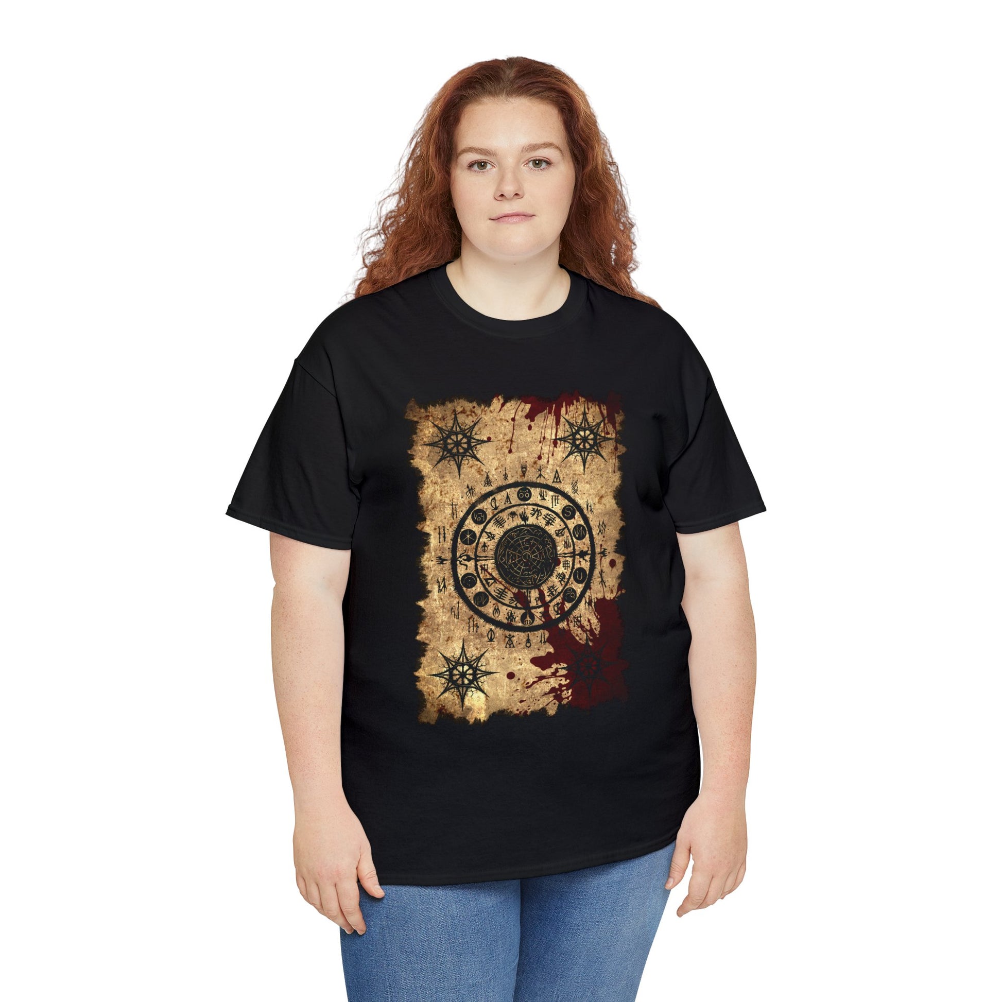 Unisex T-shirt Scroll of Dark Arts Circle - Frogos Design