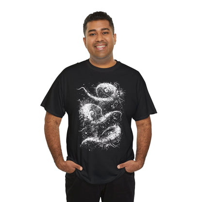 Unisex T-shirt Cosmic Worms in White