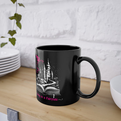 Mug Living in a Fairytale in pink