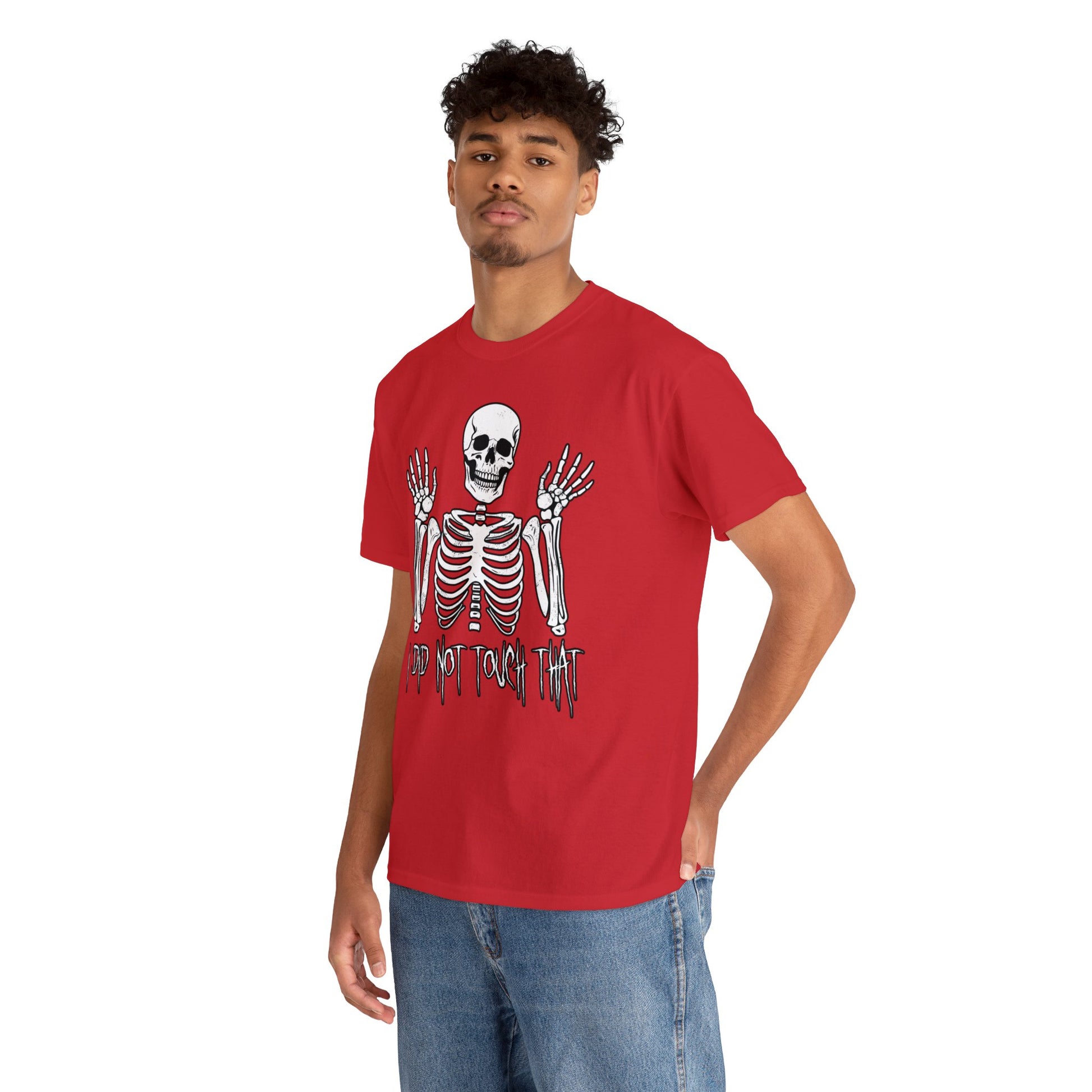 Unisex T-shirt Skelly did not touch that - Frogos Design