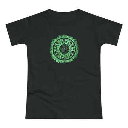 Women's T-shirt Witchcraft Seal in Green