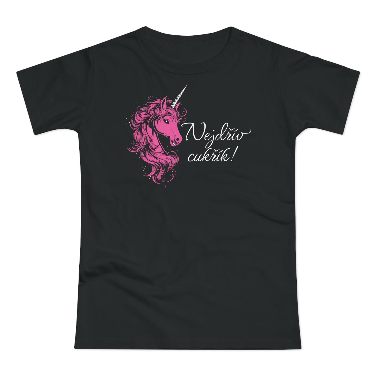 Women's T-shirt Unicorn - First candy in pink CZ Edition