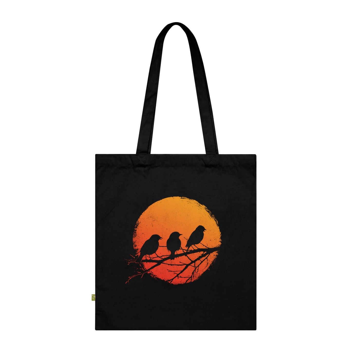 Tote Bag Birds in Orange Sun - Frogos Design