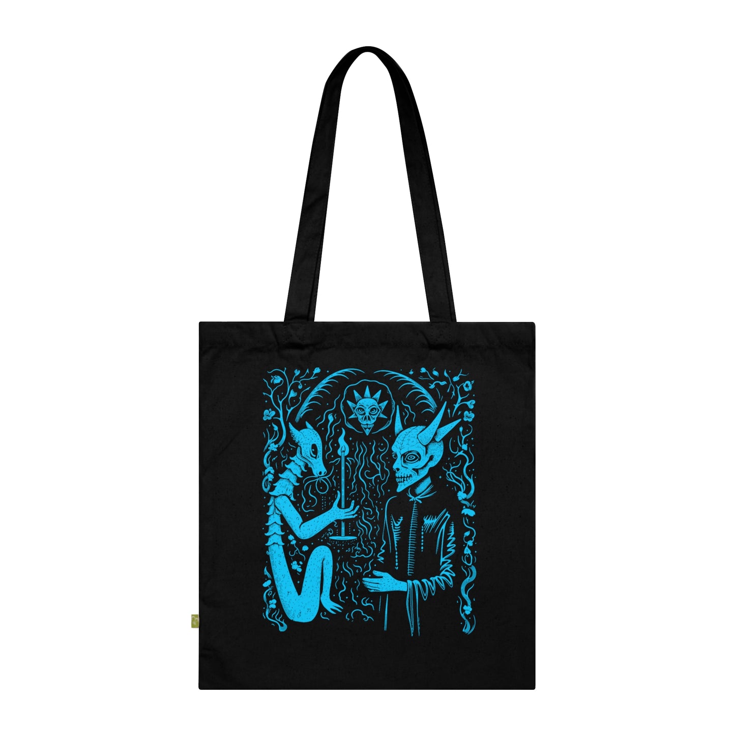 Tote Bag Pact with the Devil in Blue - Frogos Design