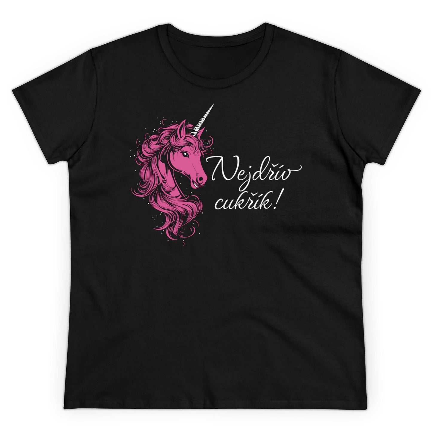 Women's T-shirt Unicorn - First candy in pink CZ Edition