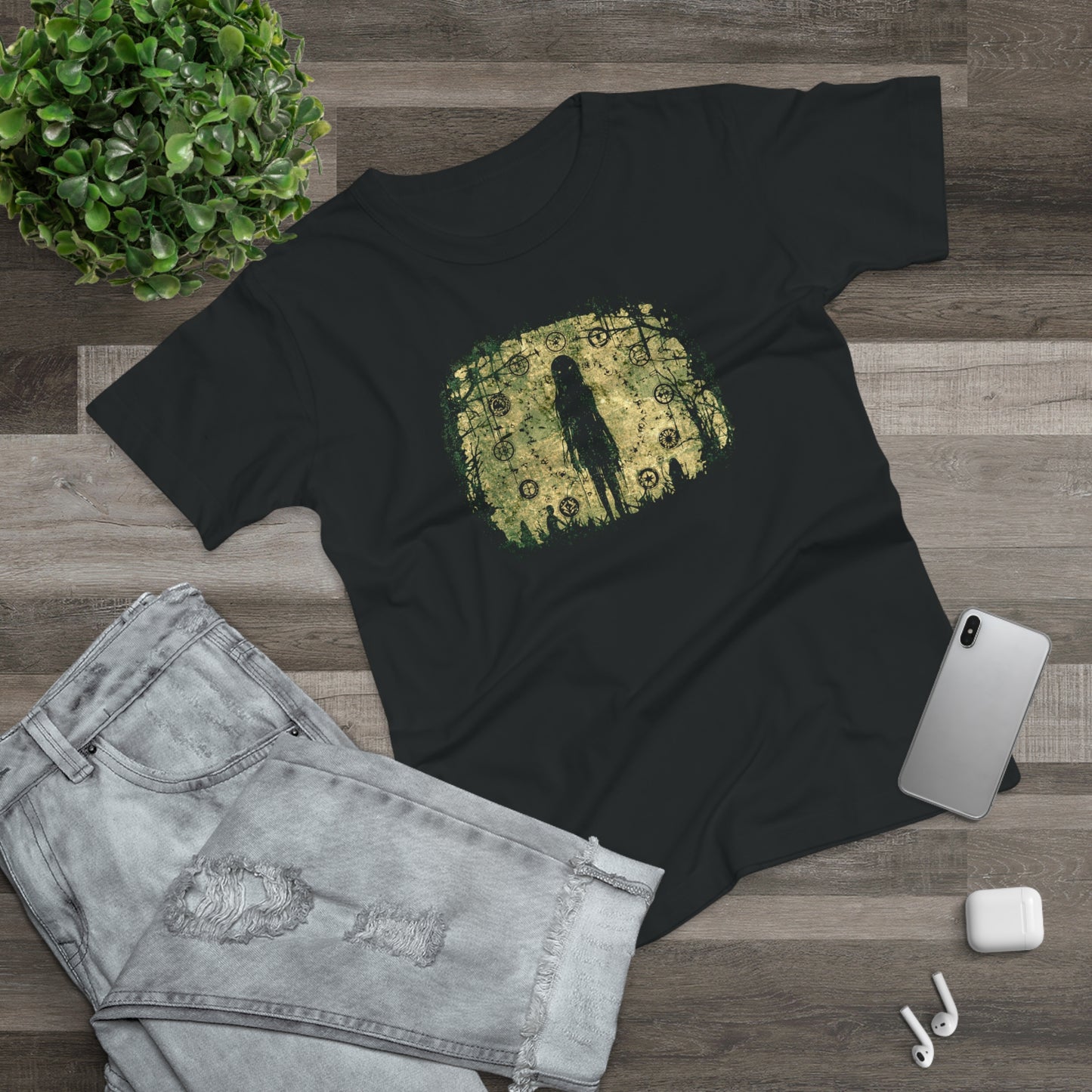 Women's T-shirt Evil is Here in Green