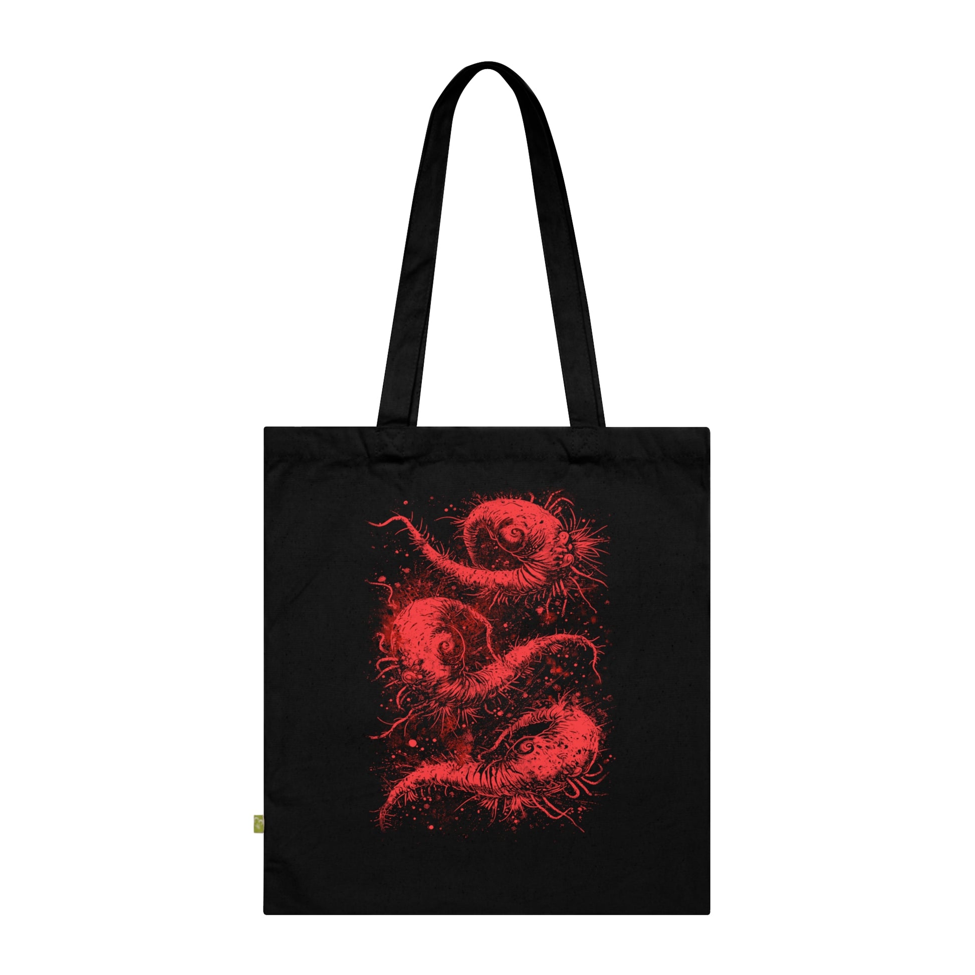 Tote Bag Cosmic Worms in Red - Frogos Design