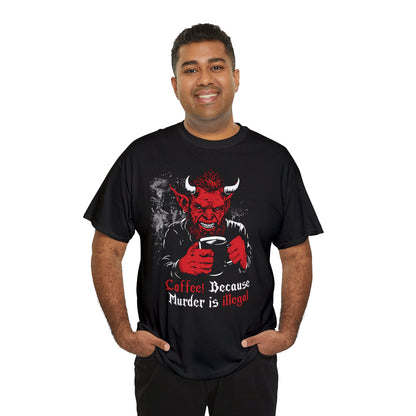 Unisex T-shirt Coffee Devil in Red