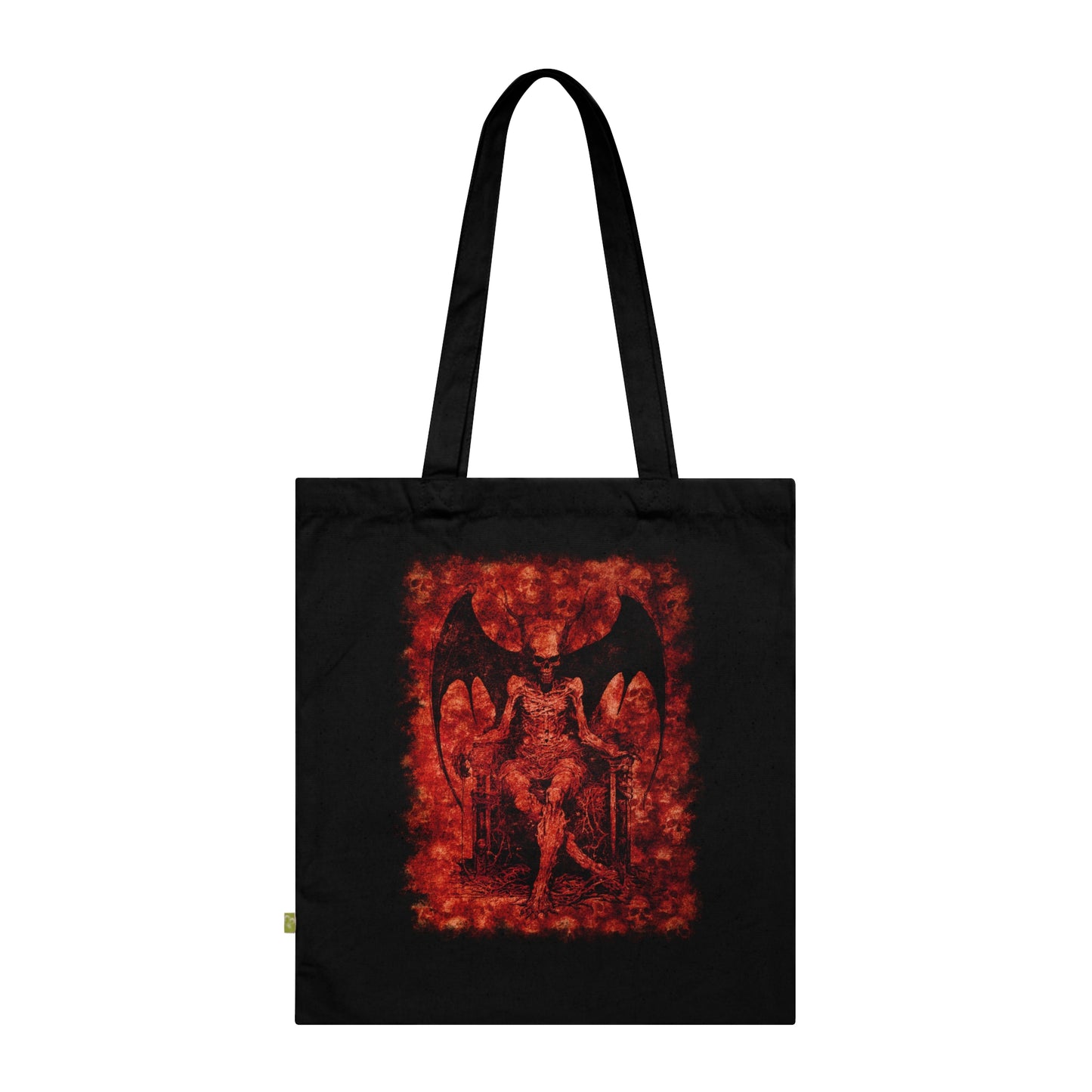 Tote Bag Devil on his Throne in Red - Frogos Design